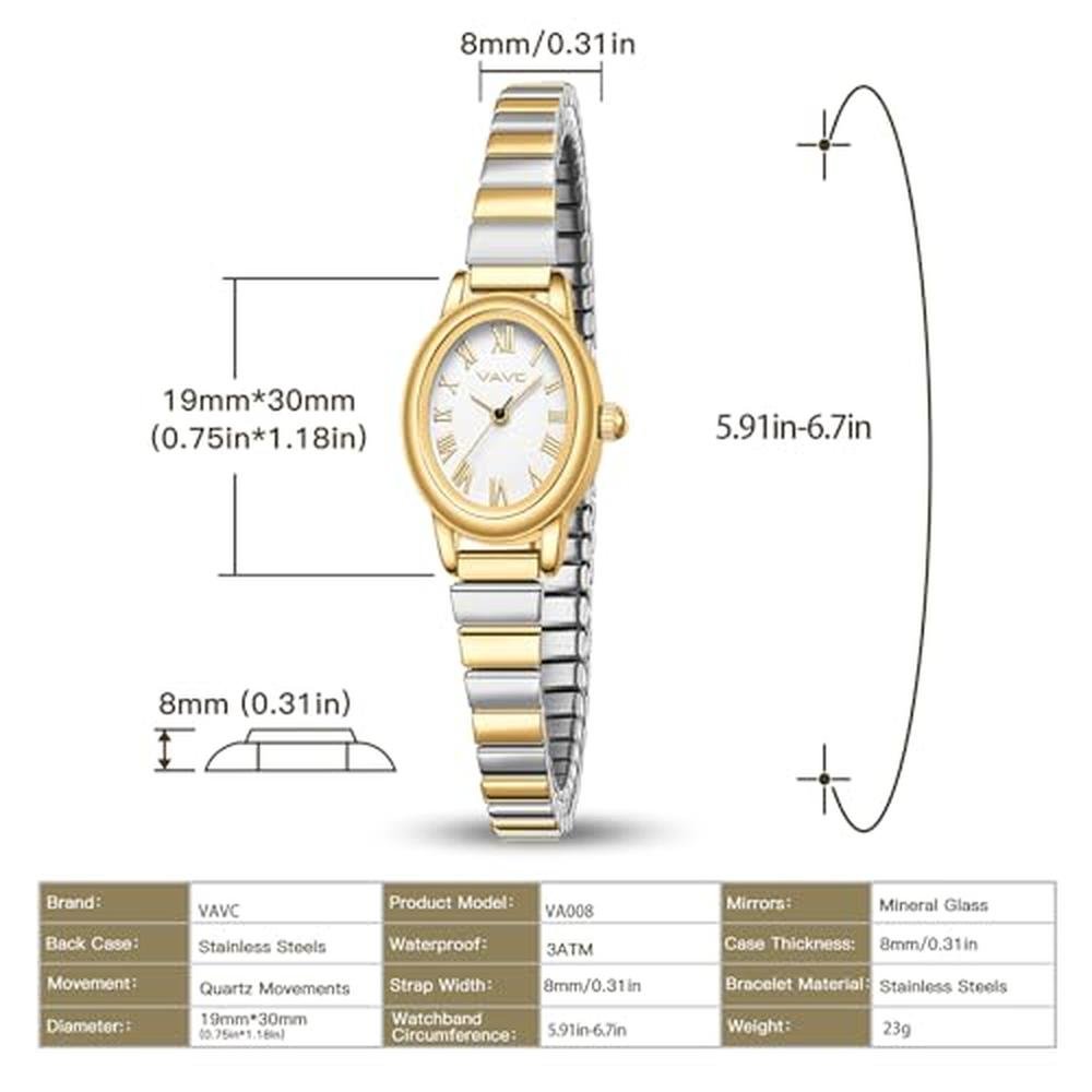 VAVC Gold Watches for Women: Analog Womens Watch with – In Use