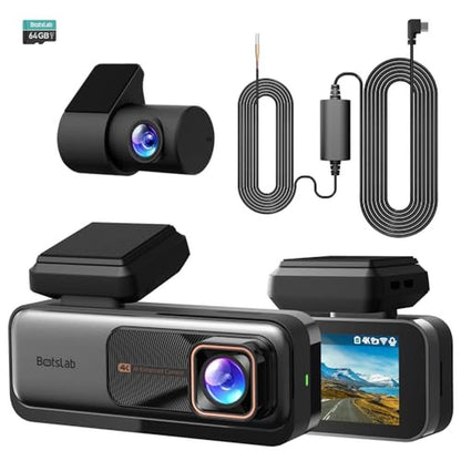 Botslab 4K Dash Cam: Front and Rear 24/7 Parking Monitor – Front View