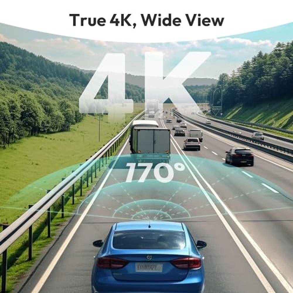 Botslab 4K Dash Cam: Front and Rear 24/7 Parking Monitor – Side View