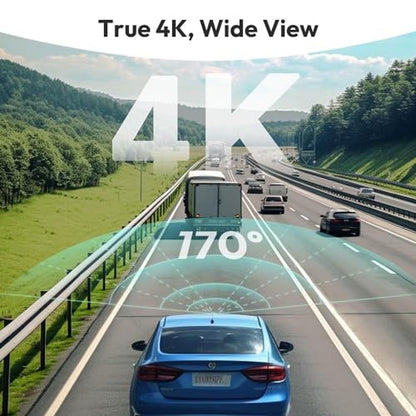 Botslab 4K Dash Cam: Front and Rear 24/7 Parking Monitor – Side View