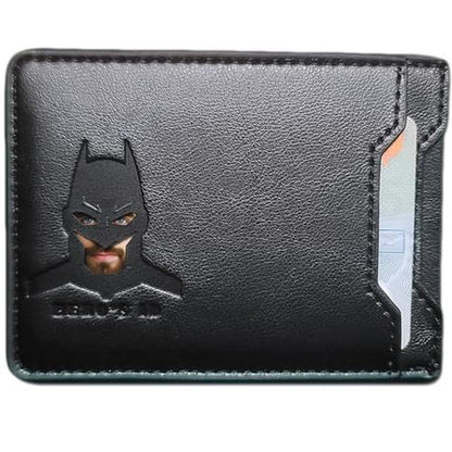 Leather Bat Wallet: Personalized wallet Man Woman – Side View