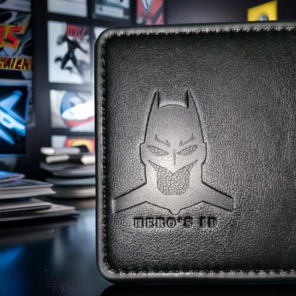 Leather Bat Wallet: Personalized wallet Man Woman – In Use