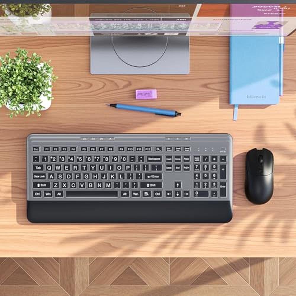 Keyboard Mouse: KOPJIPPOM Silent Wireless Combo – Close-up Detail