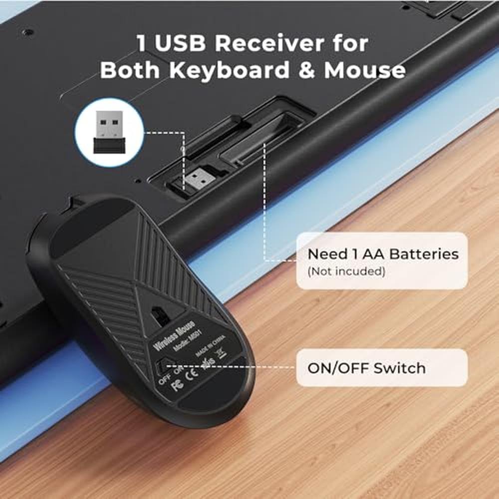 Keyboard Mouse: KOPJIPPOM Silent Wireless Combo – Packaging