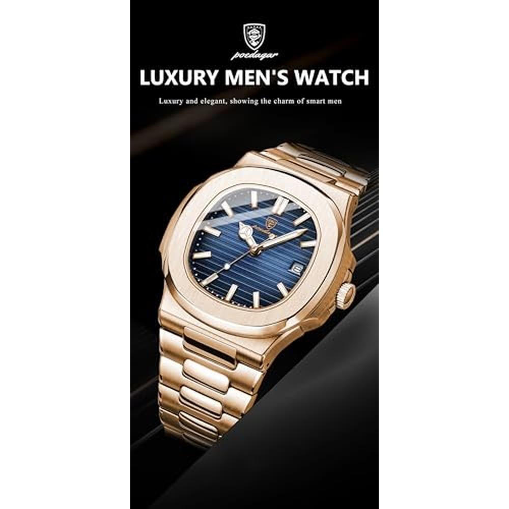 Men Poedagar Watch: Poedagar Man Fashion Wristwatch – Packaging