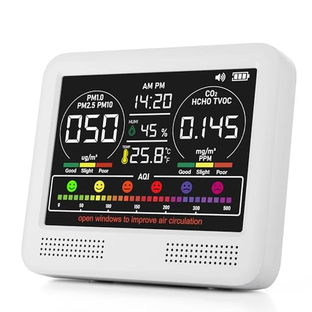 16-in-1 Indoor Air Quality Monitor with PM1.0 – Front View