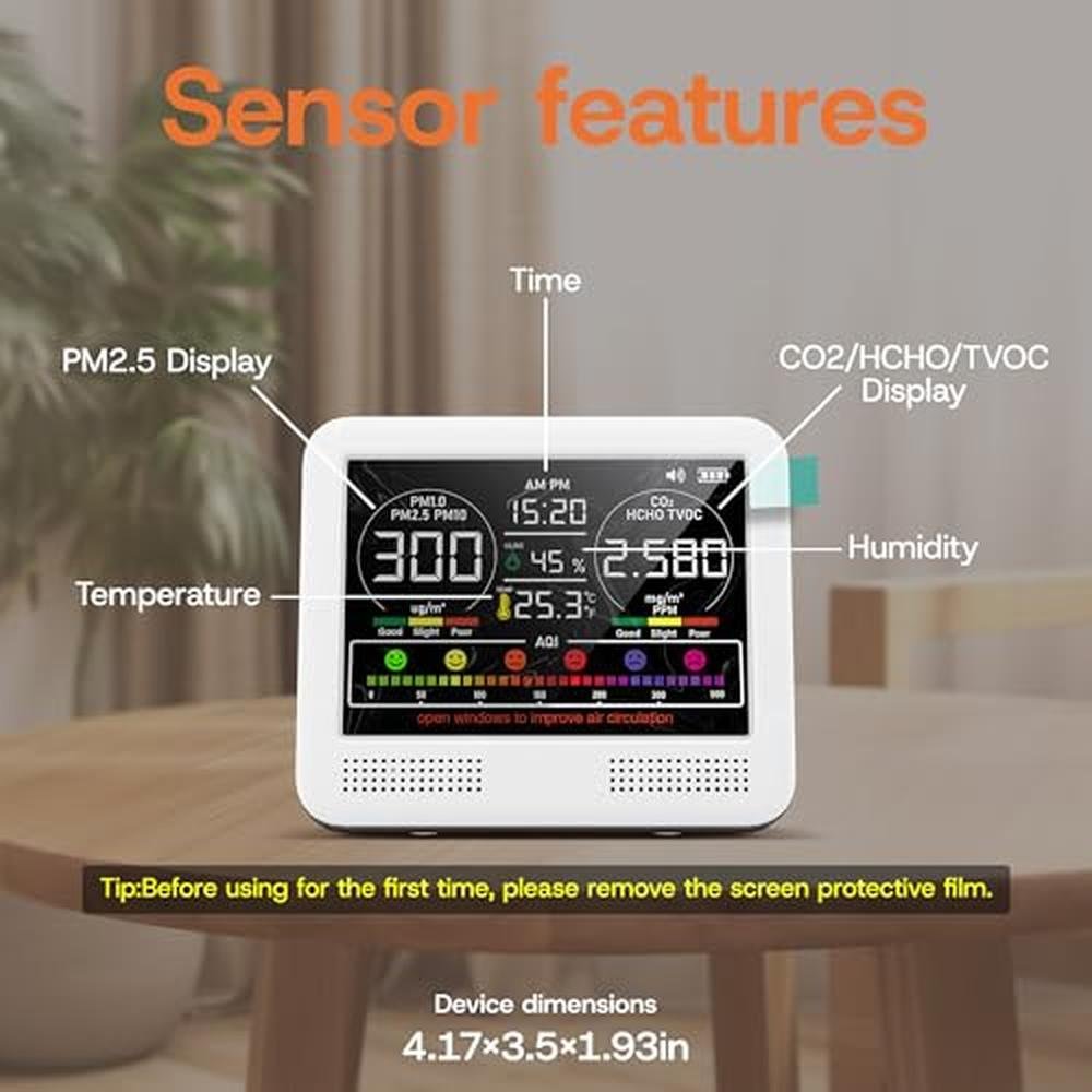 16-in-1 Indoor Air Quality Monitor with PM1.0 – Packaging