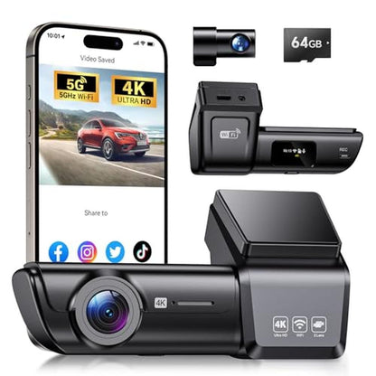 Camera Dash: OVAMAN F8 Car Camera Dash Cam Front and Rear – Front View