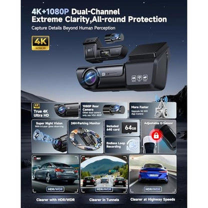 Camera Dash: OVAMAN F8 Car Camera Dash Cam Front and Rear – Side View