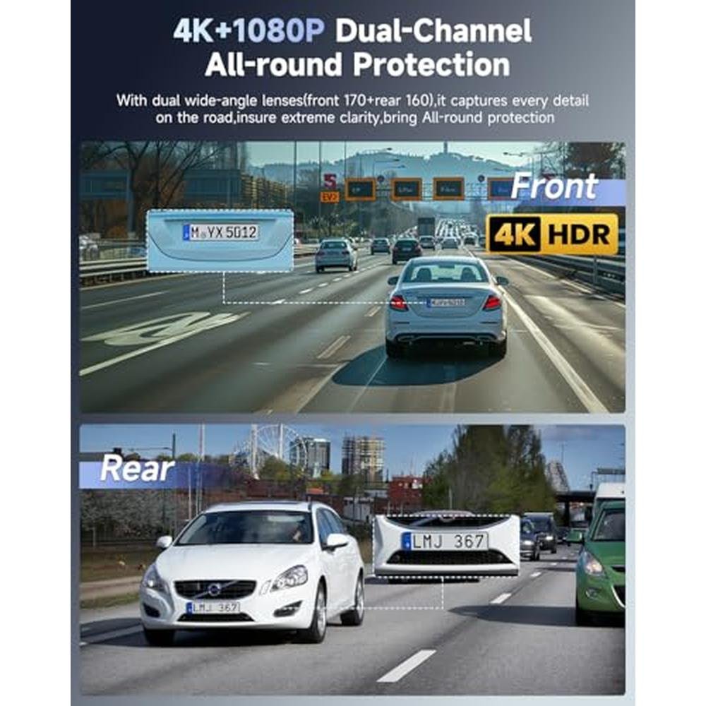 Camera Dash: OVAMAN F8 Car Camera Dash Cam Front and Rear – Close-up Detail