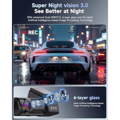 Camera Dash: OVAMAN F8 Car Camera Dash Cam Front and Rear – In Use