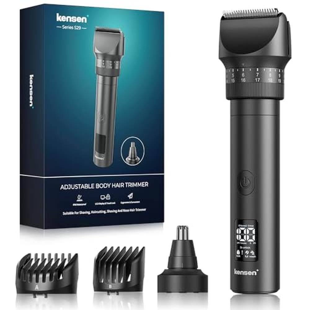 Trimmer Men: Professional Body Hair Trimmer for Men with 42 – Front View