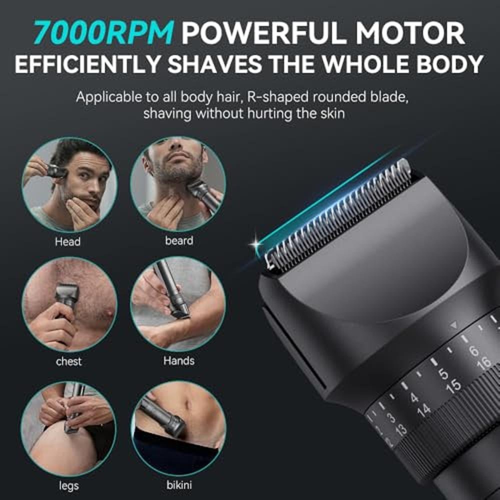 Trimmer Men: Professional Body Hair Trimmer for Men with 42 – Close-up Detail