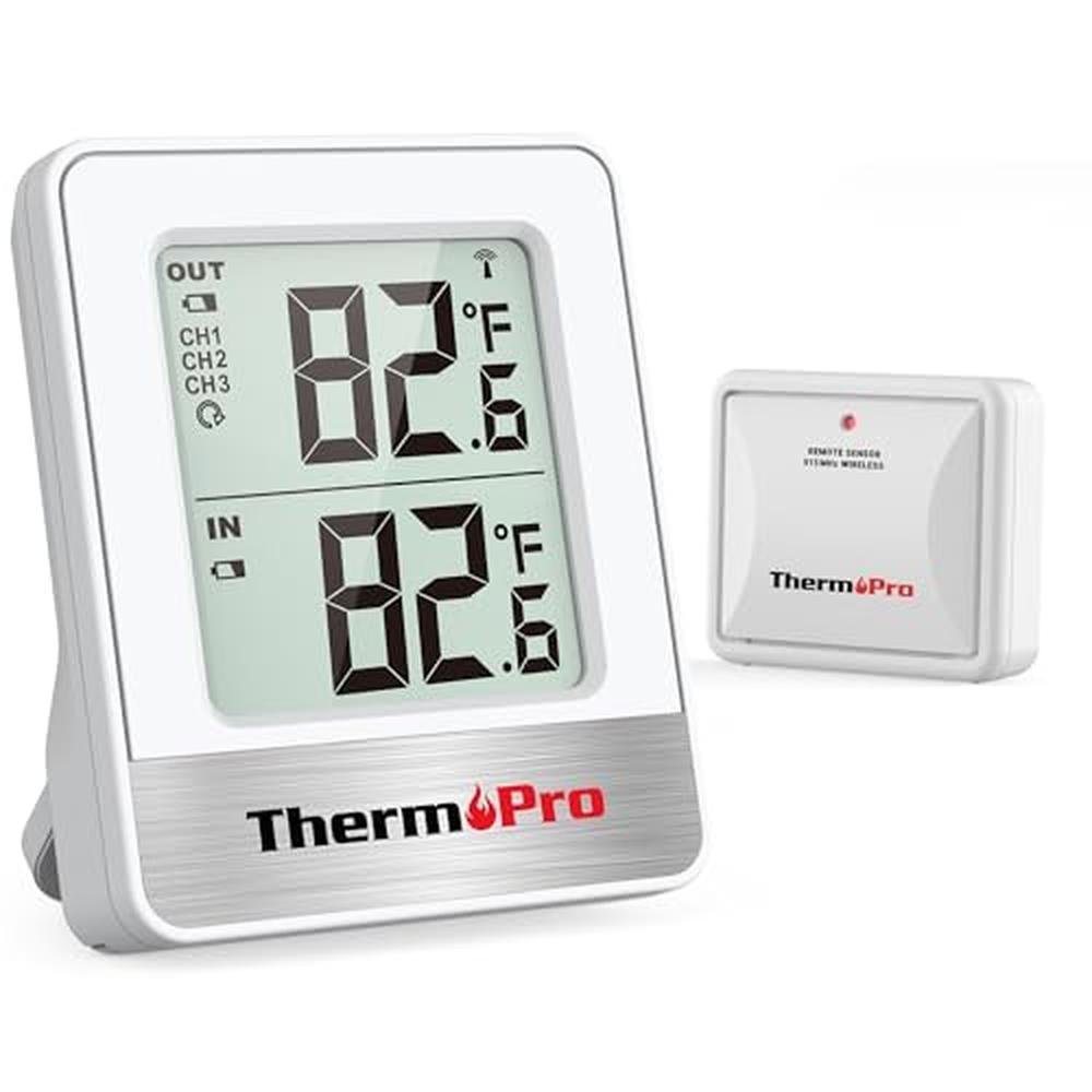 ThermoPro 500FT Indoor Outdoor Thermometer Wireless – Front View