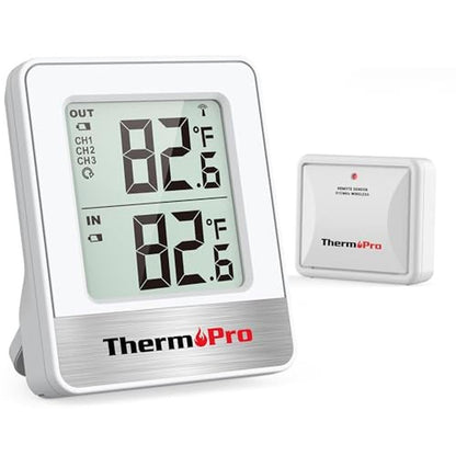 ThermoPro 500FT Indoor Outdoor Thermometer Wireless – Front View