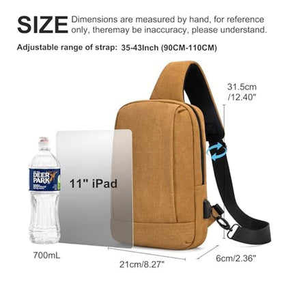 Crossbody Bag Sling: Adjustable Shoulder Sling Bag with USB – In Use