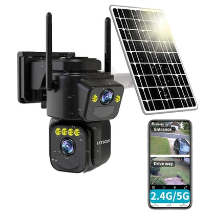 Security Cameras: Outdoor WiFi 5G 2.4G Cameras for Home – Front View
