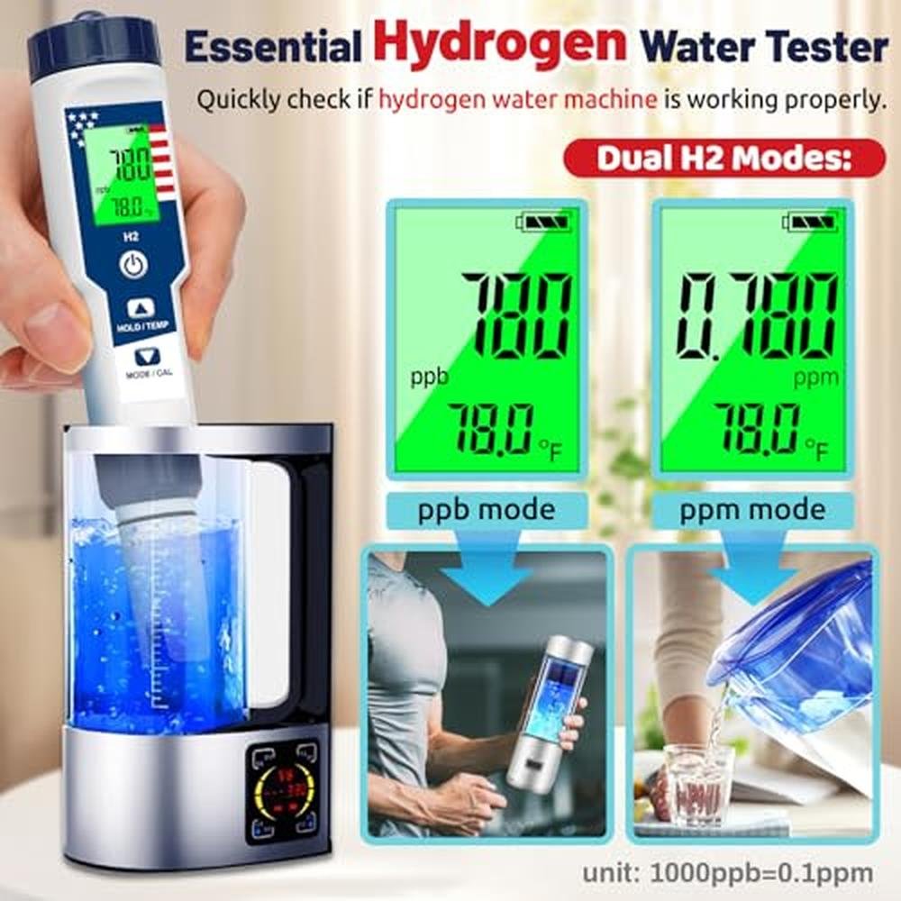 Hydrogen Water Quality Monitor – Close-up Detail