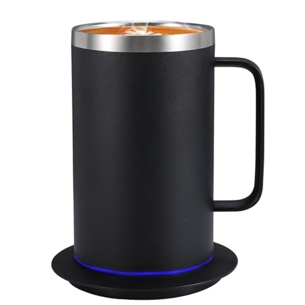 Mug Cup: Premium Electric Heated Coffee Mug with Handle – Front View