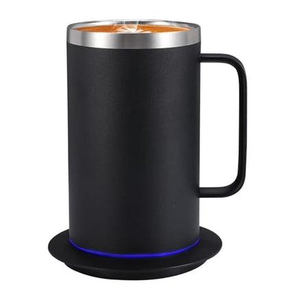 Mug Cup: Premium Electric Heated Coffee Mug with Handle – Front View