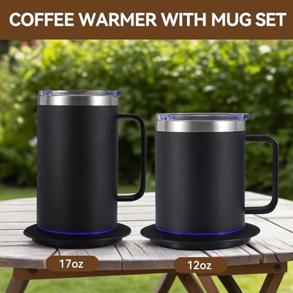 Mug Cup: Premium Electric Heated Coffee Mug with Handle – Close-up Detail