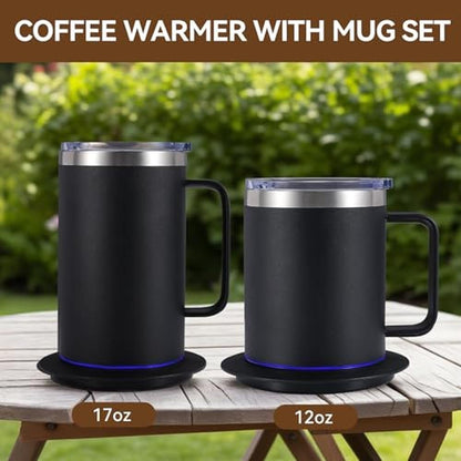 Mug Cup: Premium Electric Heated Coffee Mug with Handle – Close-up Detail