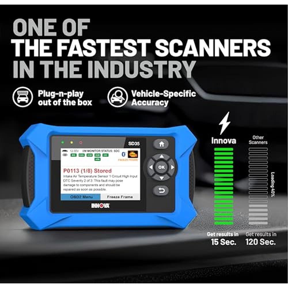 Innova SD35 OBD2 Scanner ABS: SRS – Close-up Detail