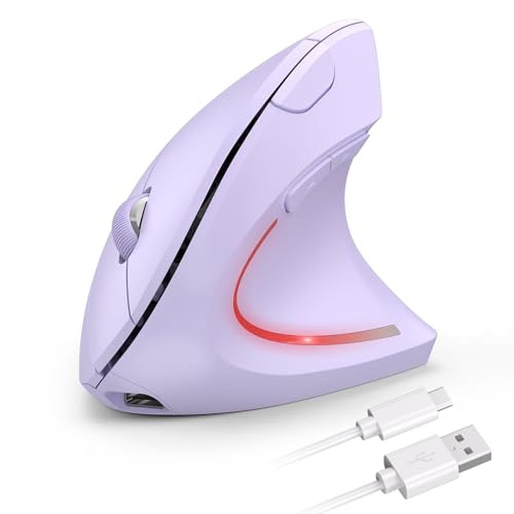 Ergonomic Wireless Mouse: TECKNET M003 2.4GHz USB Vertical – Front View