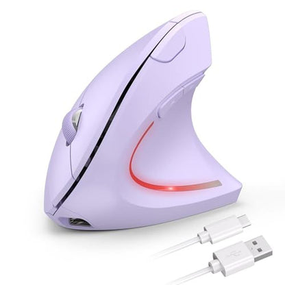 Ergonomic Wireless Mouse: TECKNET M003 2.4GHz USB Vertical – Front View