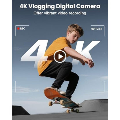 Camera Digital: 4K WiFi 64MP Autofocus Vlogging Camera – Side View