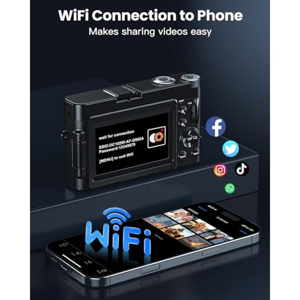Camera Digital: 4K WiFi 64MP Autofocus Vlogging Camera – In Use