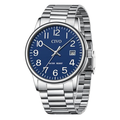 Watch CIVO: CIVO Men's Analog Quartz Waterproof Watch with – Front View