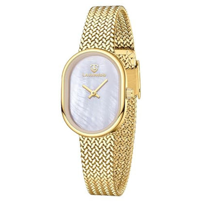 Watches Women: VTAIGE Dainty Gold Luxury Analog Wrist Watch – Front View