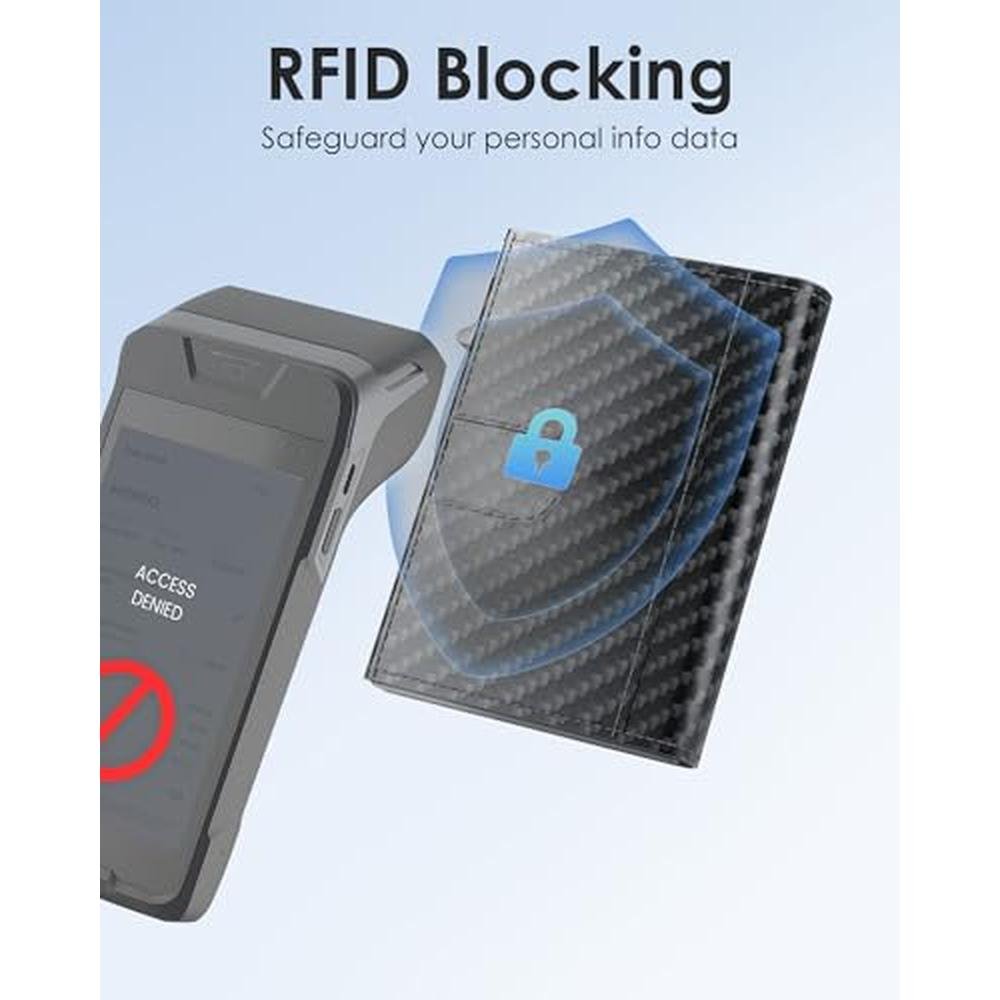 QLD RFID Wallet for Men: Smart Pop up Card Holder – Close-up Detail