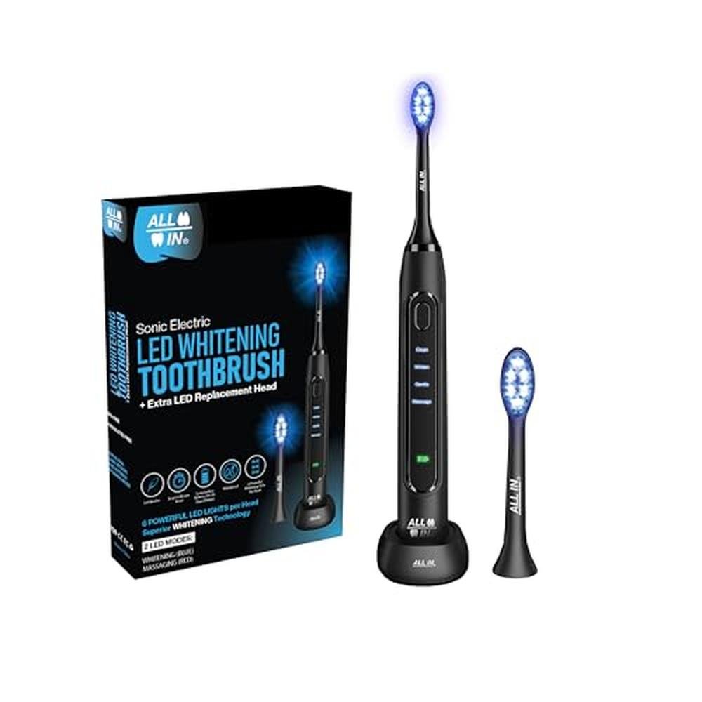 Sonic Rechargeable LED Whitening Toothbrush – Front View