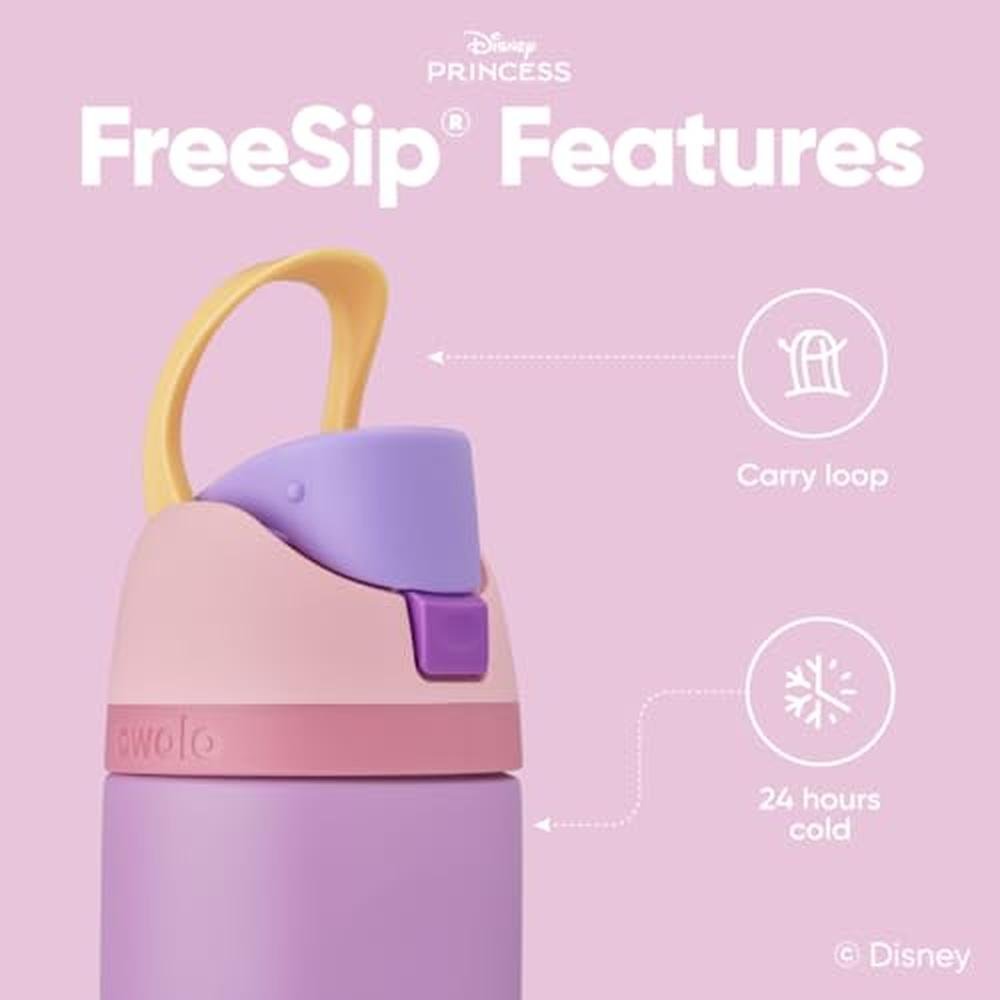 Water Bottle: Owala Disney Princess FreeSip Insulated – Close-up Detail