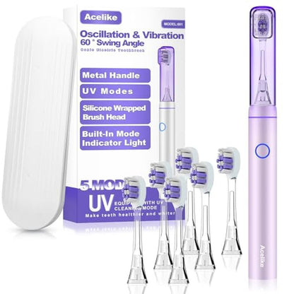 Electric Toothbrush: Acelike Advanced Oral Care with UV Mode – Front View