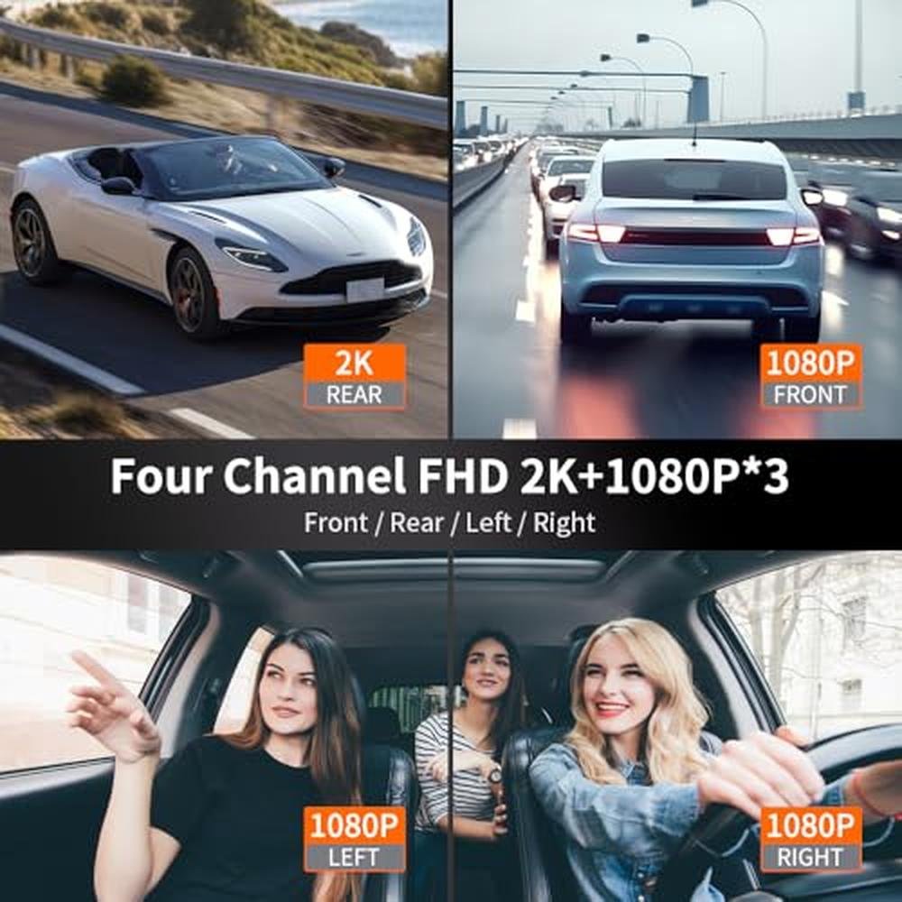 Dash 170: 360 Dash Cam 4-Channel FHD 2K+1080p – Close-up Detail
