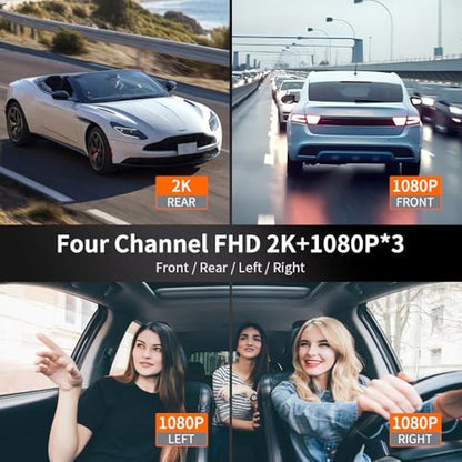 Dash 170: 360 Dash Cam 4-Channel FHD 2K+1080p – Close-up Detail