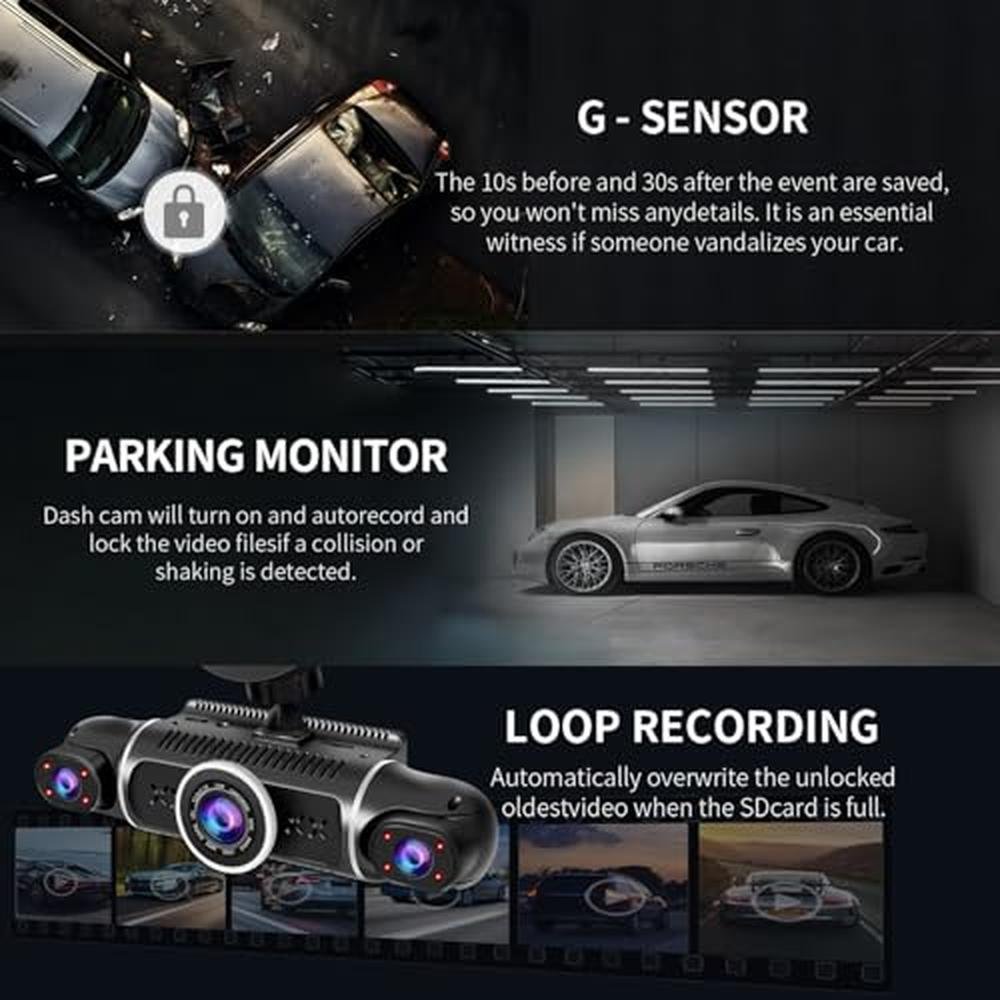 Dash 170: 360 Dash Cam 4-Channel FHD 2K+1080p – In Use
