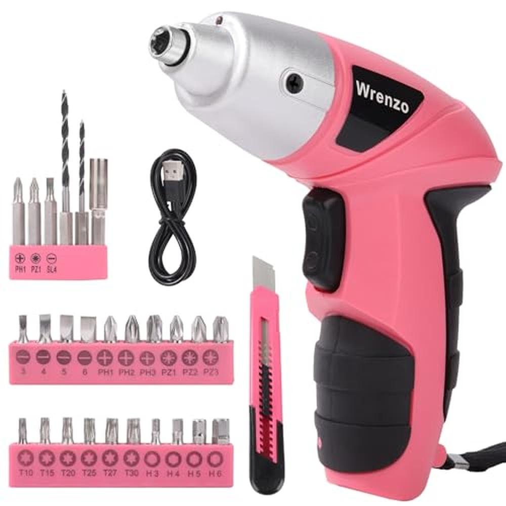 Screwdriver Set: Wrenzo Electric 3.6V Cordless Rechargeable – Front View
