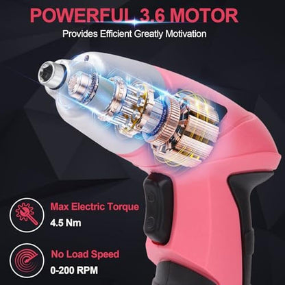 Screwdriver Set: Wrenzo Electric 3.6V Cordless Rechargeable – Side View