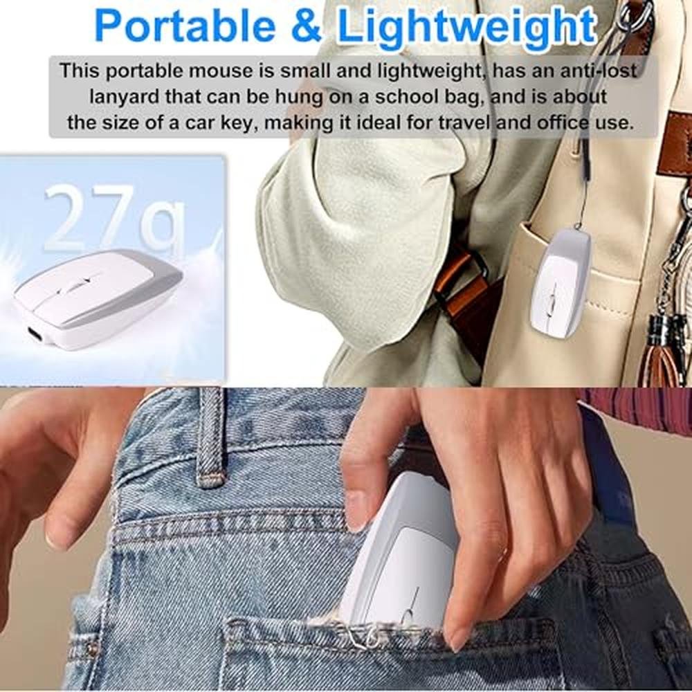Wireless Bluetooth Mini Portable Mouse with Card Reader (Up – In Use