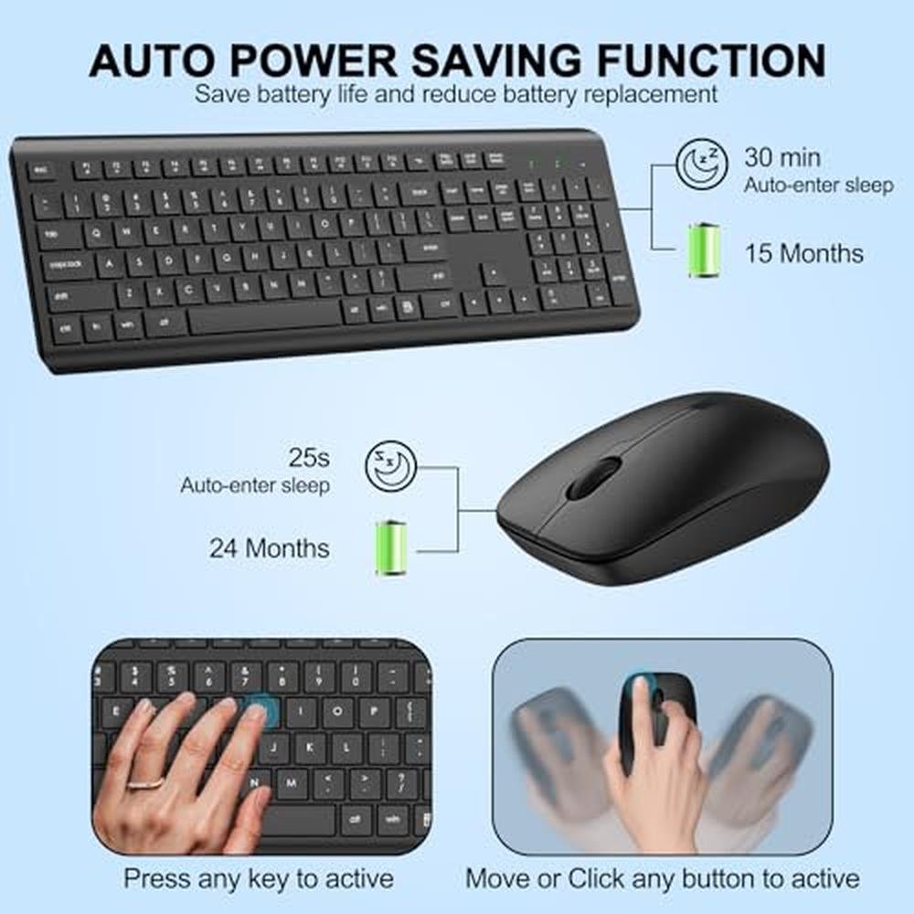 Wireless Keyboard Mouse Combo – Close-up Detail