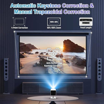 Projector Portable: 4K Mini Projector with WiFi6 and – In Use