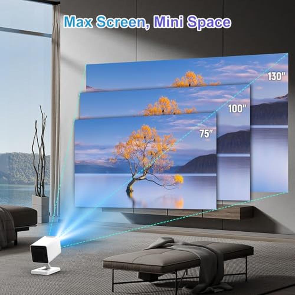 Projector Portable: 4K Mini Projector with WiFi6 and – Packaging