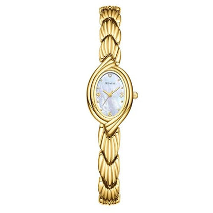 Timeless Elegance: Rovixs Petite Classic Oval Gold Womens – Front View