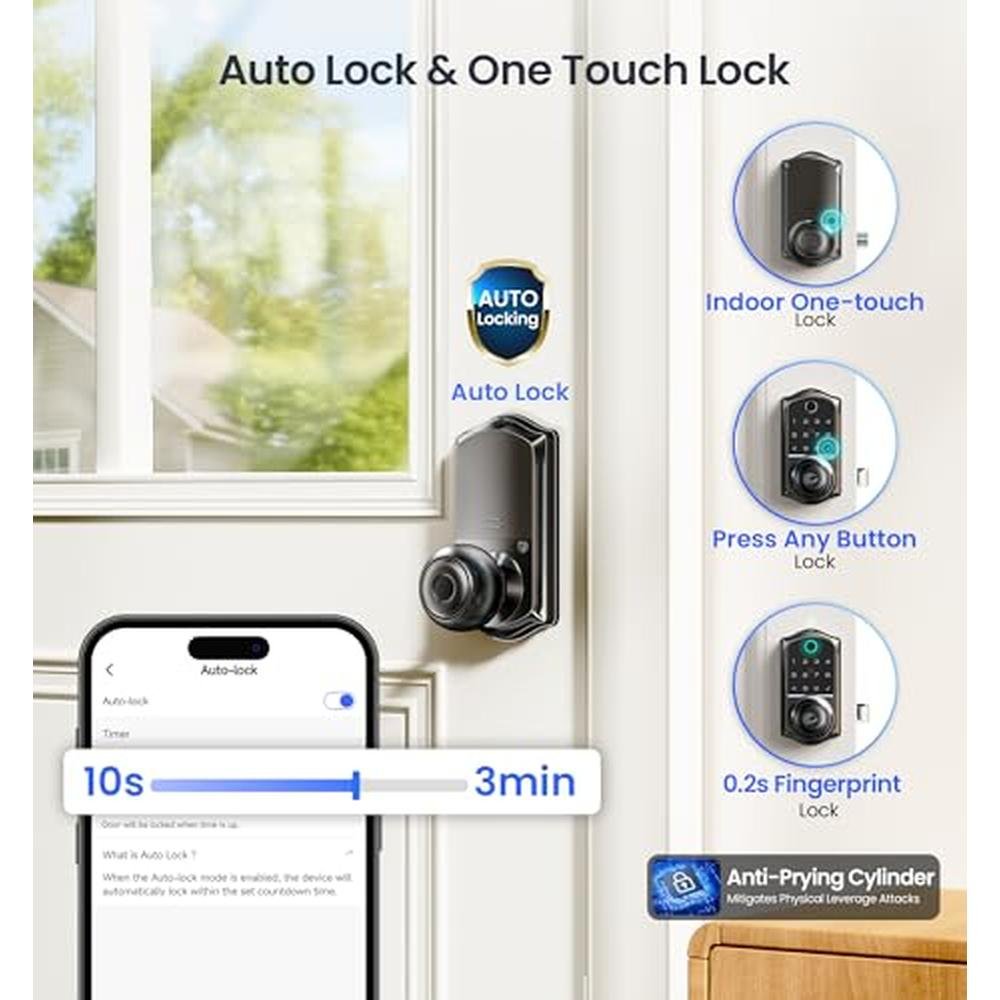 Veise VE018 Smart Door Lock: Premium Keyless Entry with App – In Use