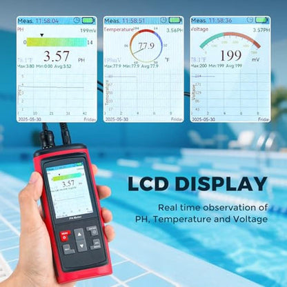 Water Quality Monitoring: Bonvoisin Lab PH Meter – Side View