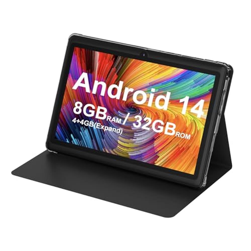 HOTTABLET Tablet: 7inch Android 14.0 with Protective Case – Front View